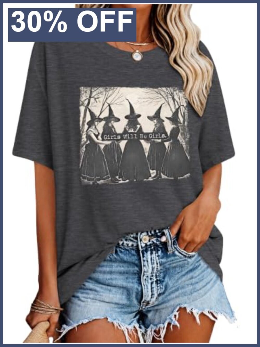 Funny Halloween Graphic Tee Spooky Season Pumpkin Oversized Cotton Top